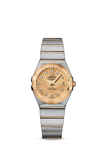 Omega Constellation Co-Axial 27 Brushed Stainless Steel / Yellow Gold / Champagne Supernova